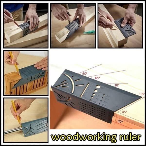 

Marking Ruler / 3D Miter Angle / Penggaris Segitiga / Speed Square
