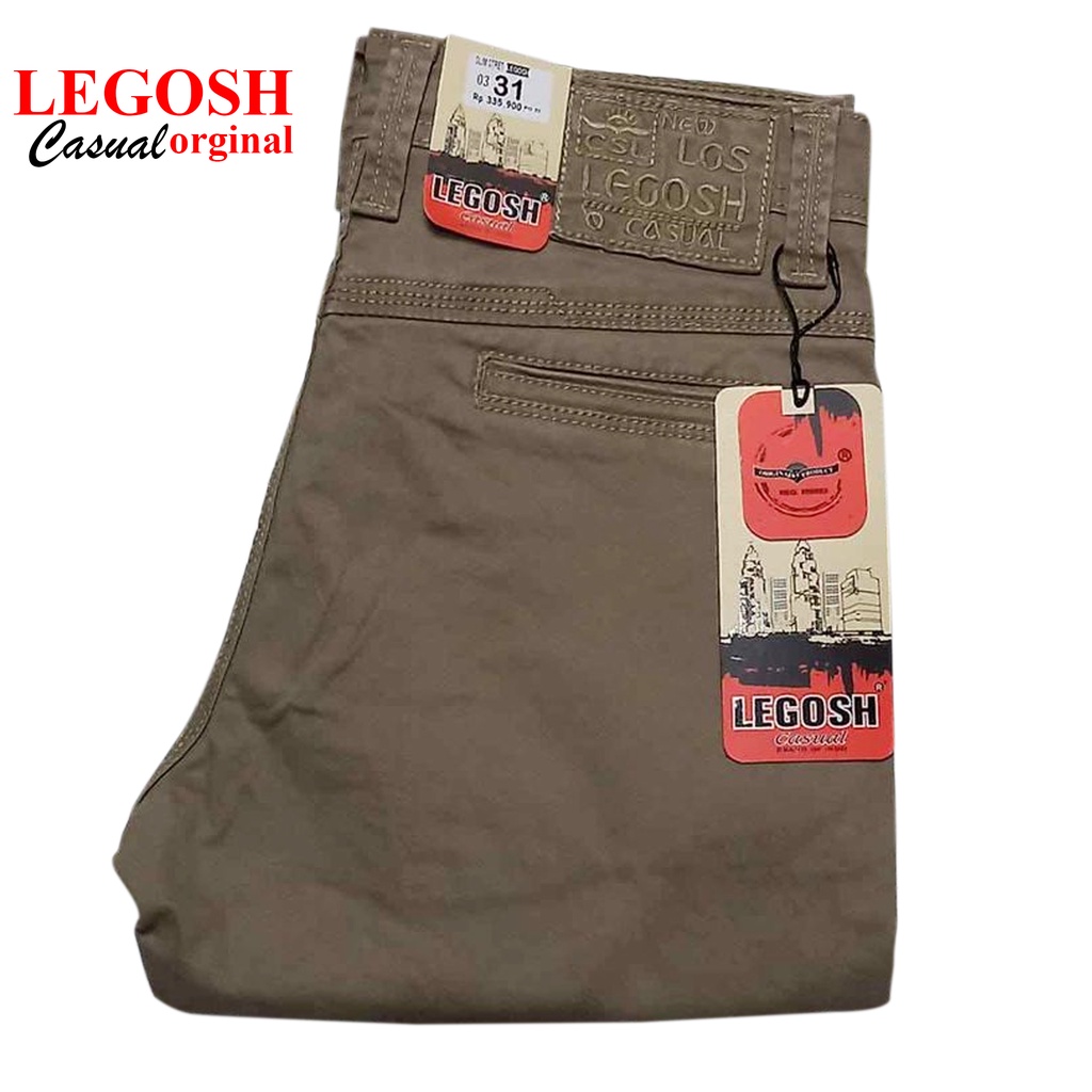 LEGOSH JEANS -  ORIGINAL Chino Kanvas  import Panjang reguler pria standart terbaru