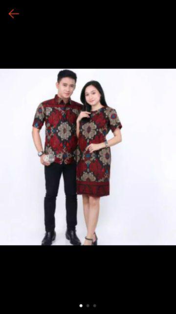 Batik Aksen Atasan Kerja Casual Batik Modern Wanita Peplum Kombinasi Embos Tanpa Lengan Panjang Solo