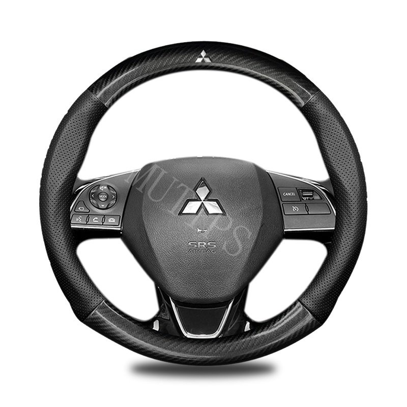 Mitsubishi cover Stir Mobil Bahan Kulit Serat Karbon Untuk Xpander Mirage Lancer Pajero Outlander Attrage Horse