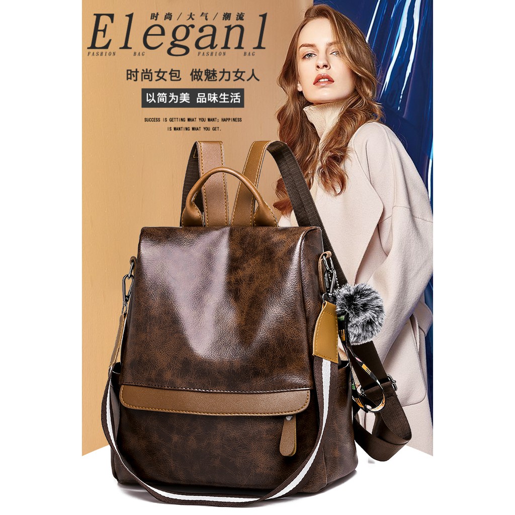 TERBARU  RANSEL MULTIFUNGSI RUBI GREY - BACKPACK FASHION TAS PUNGGUNG - RANSEL CEWEK WANITA