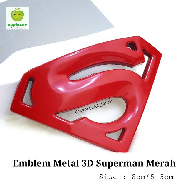 Emblem Stiker 3D metal Logo Superman