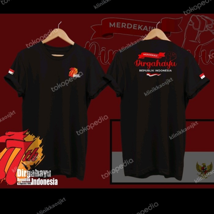 BAJU - KAOS DIRGAHAYU RI 77 - TSHIRT HUT KEMERDEKAAN INDONESIA TYPE 8