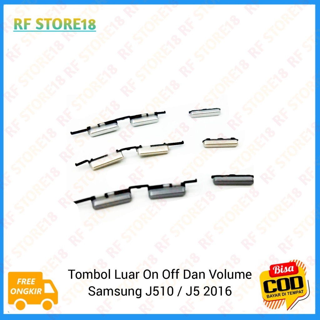 Tombol Power On Off Dan Volume Samsung Galaxy J510 / J5 2016 - Tombol Pernik Luar Samsung J5 2016