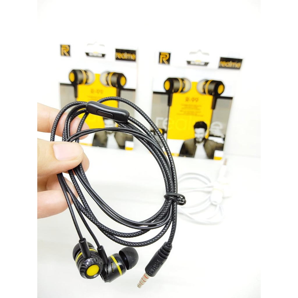 Headset REALME R99 Music Earphone Stereo 3.5mm Jack Audio Mic with Answer Call End Mute Button