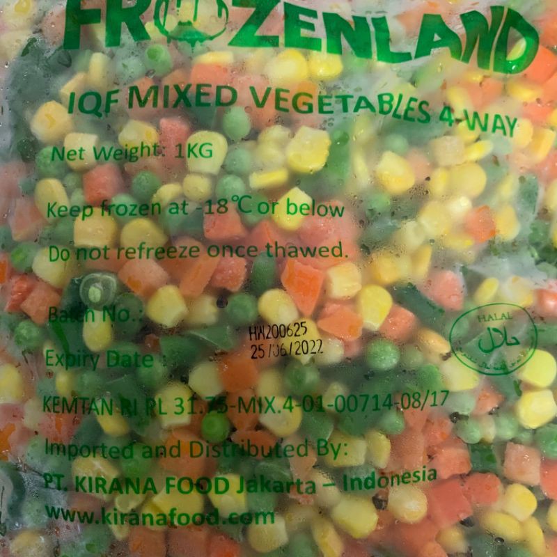 

Frozenland Mix vegetables