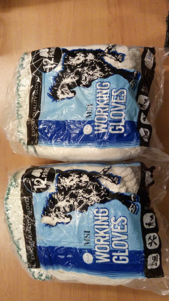 Sarung Tangan Kain Putih 8 Benang Nice Gloves