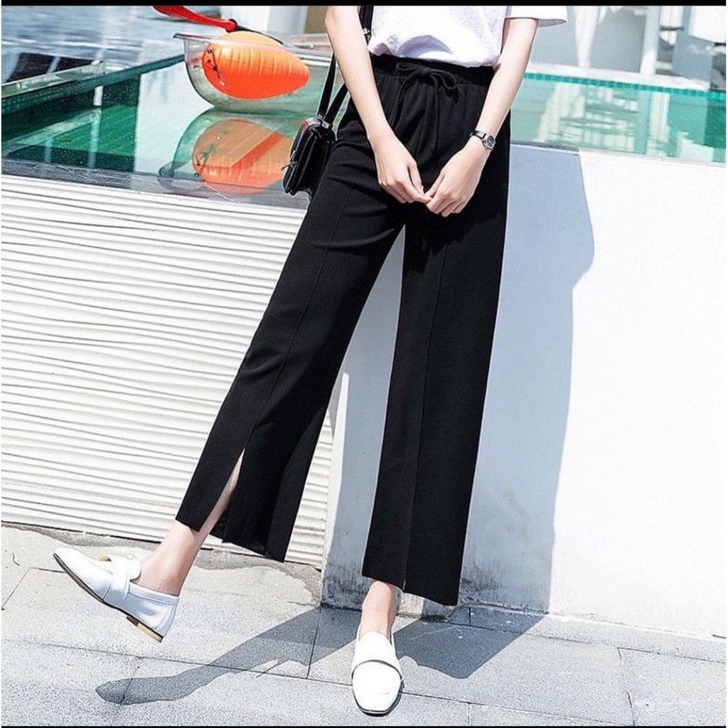 IVY PANTS KULOT MOSCREPE TULANG BELAH DEPAN