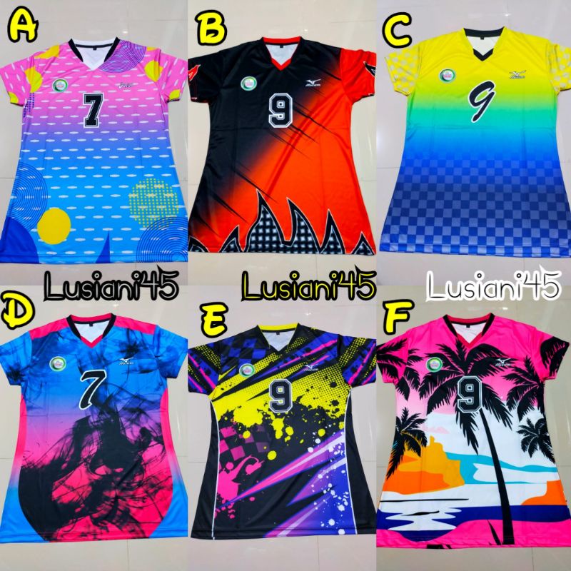 KAOS VOLLY/ JERSEY WANITA FULL PRINTING KUALITAS TOP
