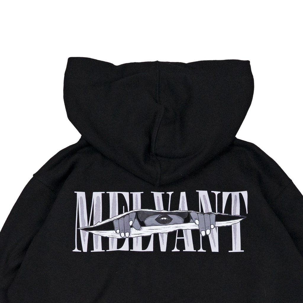 MZH DARELL BLACK - MELVANT ZIPPER HOODIE