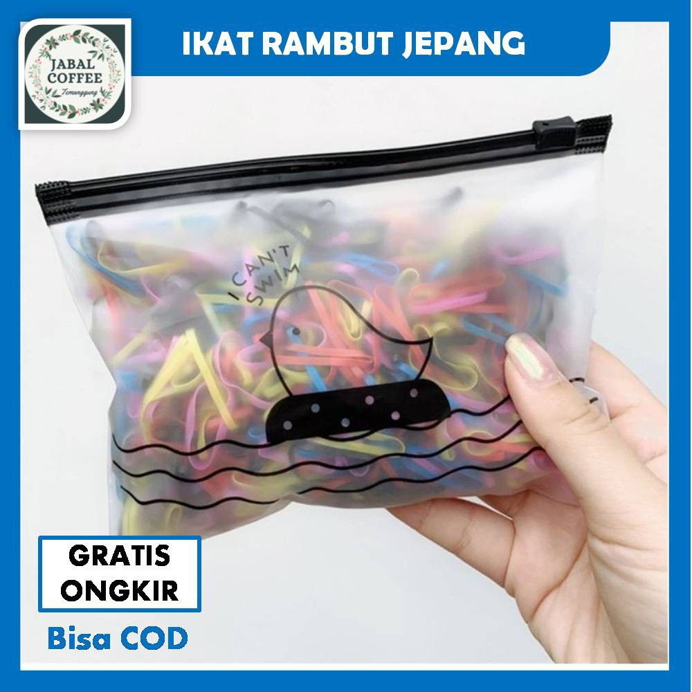 Ikat Rambut Jepang Free Ziplock 1000 Pcs / Ikat Rambut / Ikat Jepang J87