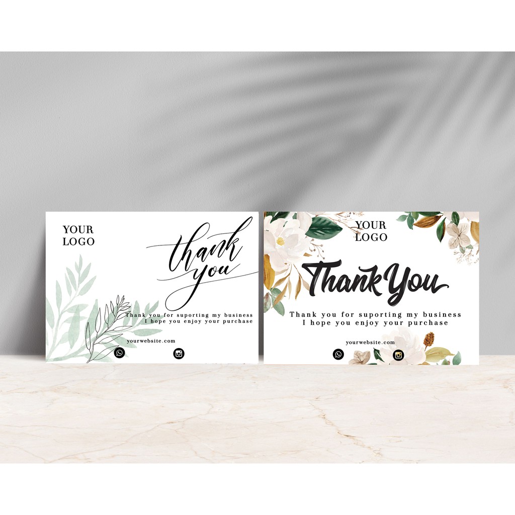 

Thank Card Olshop / Thanks Card / Kartu Ucapan Terima Kasih/ Kartu Souvenir - Brown