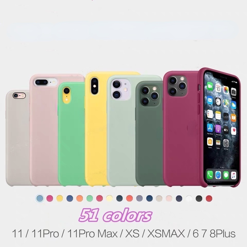 Casing Soft Case Silikon 50 Warna Untuk ip 6 XR X XS MAX 8 7P 6S Plus