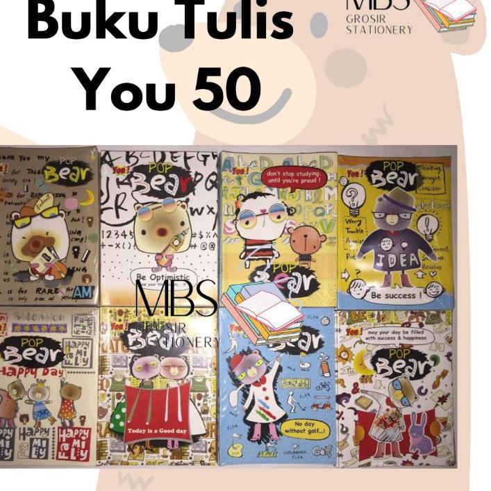 

Terlaris Buku Tulis You 50 Lembar 1 Pack isi 10 Pcs ダ