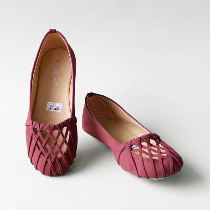 SEPATU FLAT SHOES FLATSHOES GRATICA 074DD PURPLE CMXXVII