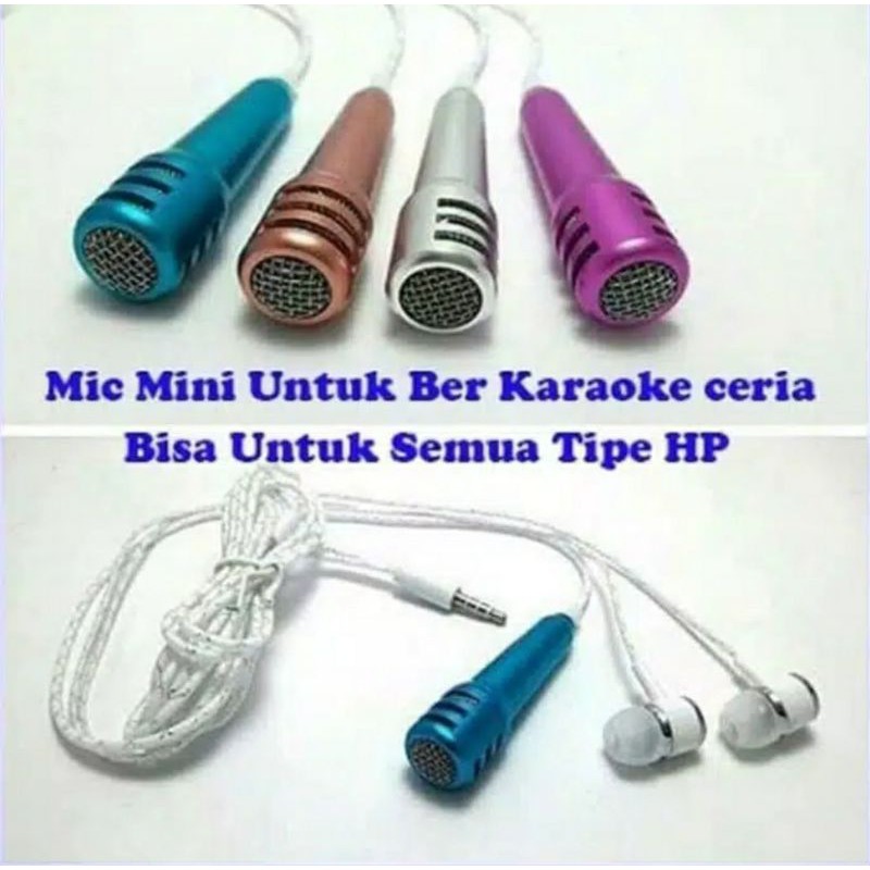 MICROPHONE MINI + HEADSET KARAOKE SMULE / SING MURAH DAN BERKUALITAS