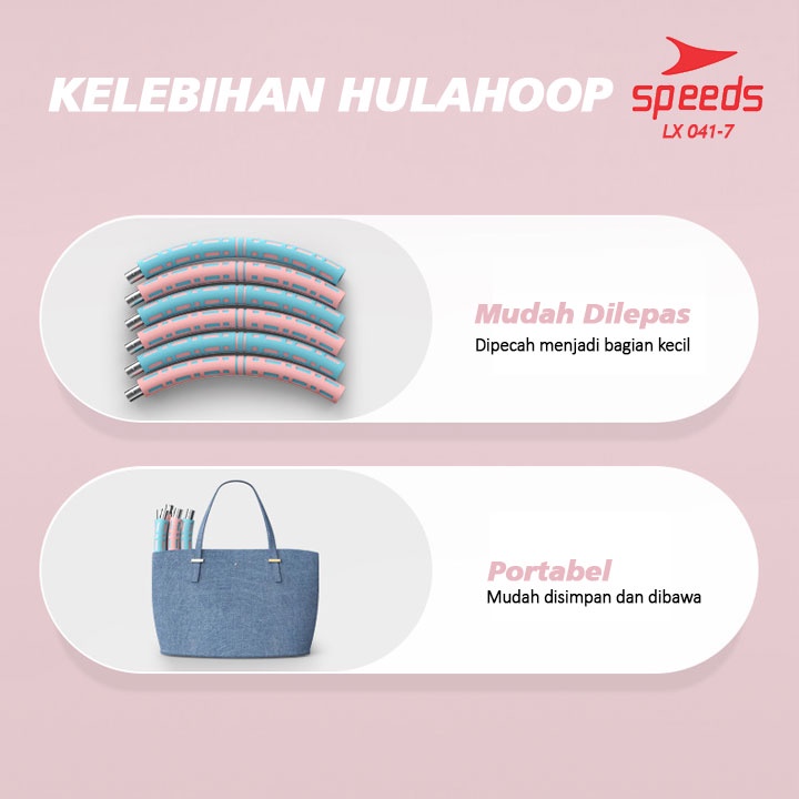 Hula Hoop SPEEDS Hulahop Portabel Yoga Fitness Adjustable Ring Mainan Anak Kaki Pengecil Perut 041-7-2