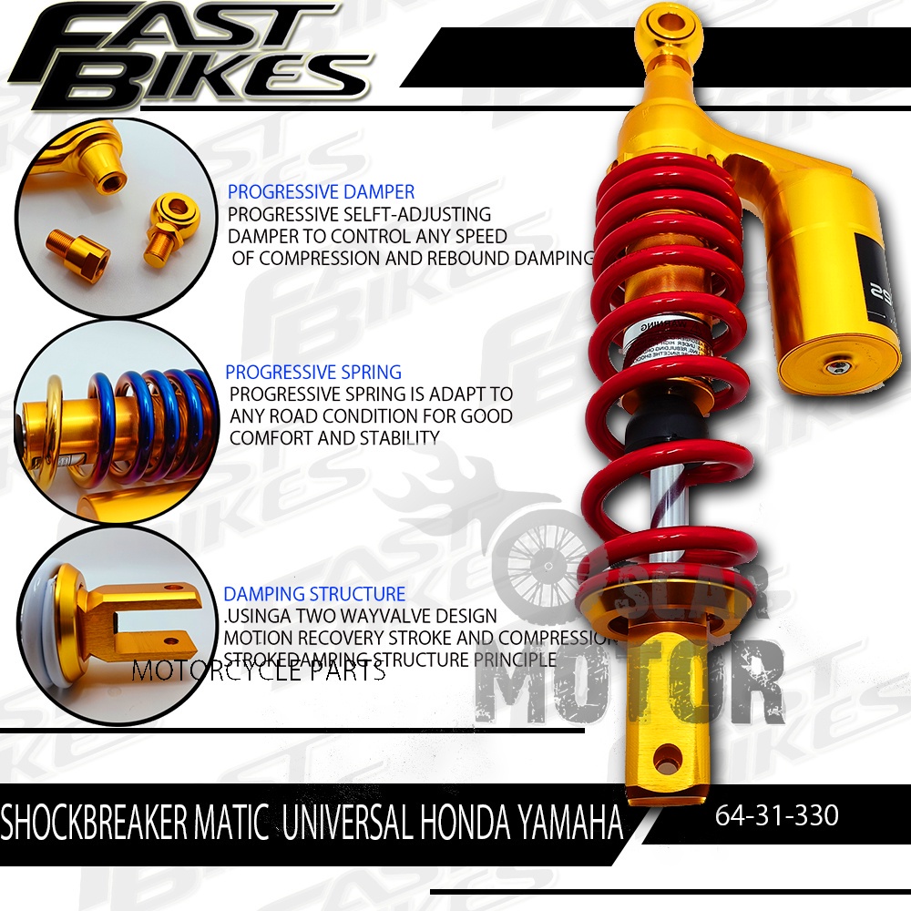 SHOCKBREAKER FASTBIKES TABUNG ATAS GOLD SERIES  HONDA YAMAHA UNIVERSAL motor