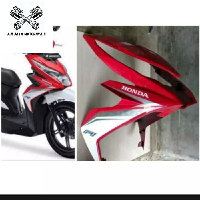 tameng body depan plus reflektor beat new fi esp 2017-2018 merah plus