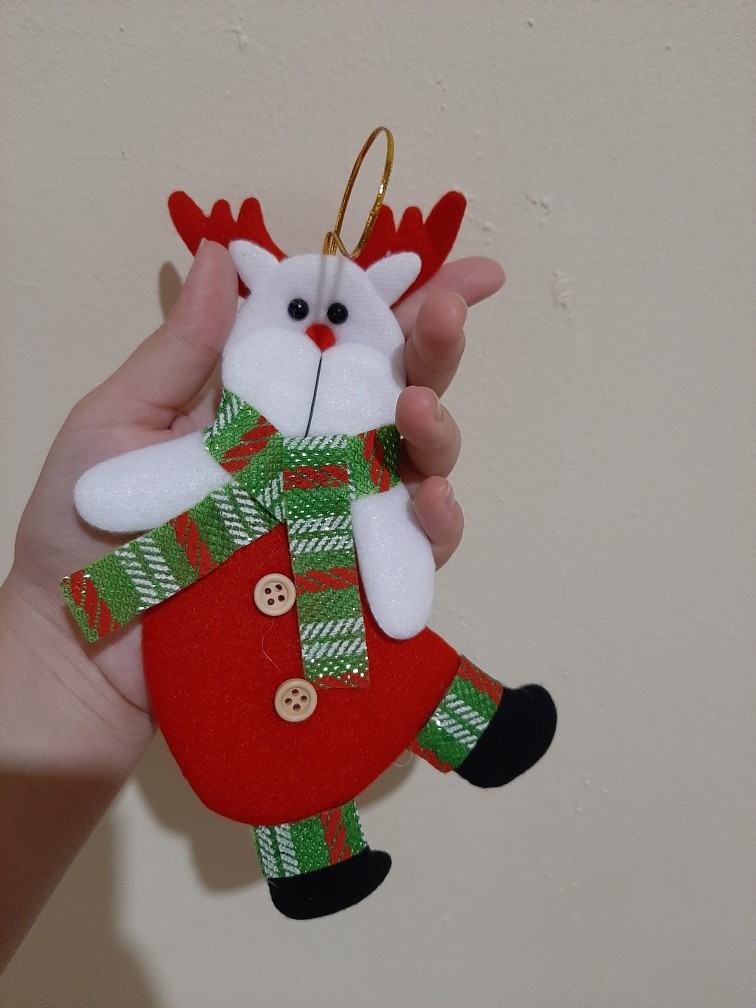 Aksesoris Ornamen Hiasan Gantungan Pohon Natal Lonceng Santa Claus Salju Rusa Bintang