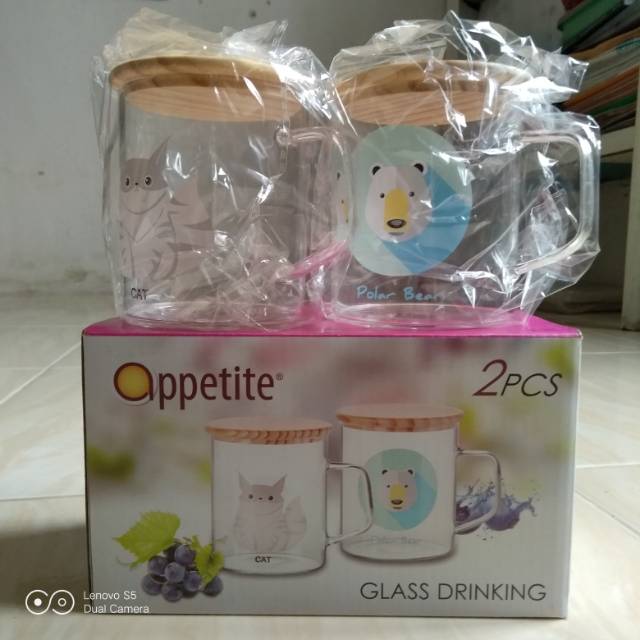 Appetite Informa Glass Drinking Gelas Minum 380 Mililiter