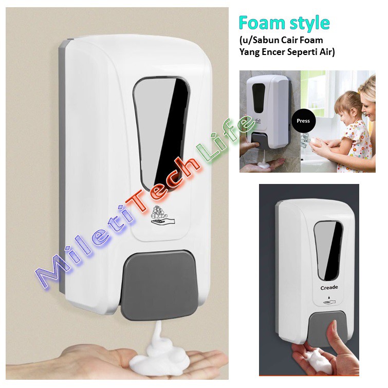 F1409M Manual Hand Soap Dispenser Foam Gel Spray Tempat Sabun Hotel