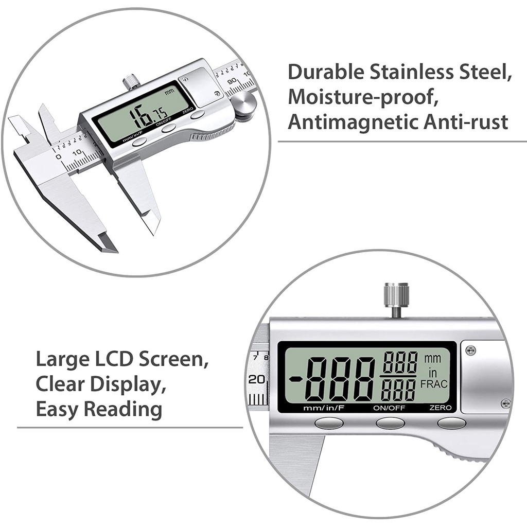 Digital Caliper Meter Jangka No Digital 0-150MM Jangka Caliper Sorong Sigmat Digital LCD Screen