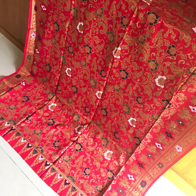 Batik Prada Bali Merah Gold