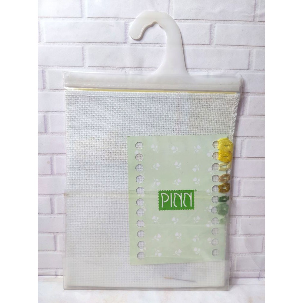 Paket DIY Craft Sulam Kristik Strimin Ori PINN J-4E Bunga Flower Yellow Cassia