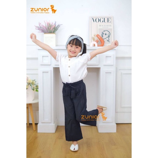 Celana Anak Perempuan Kulot Zunior Hitam Premium 1-12 Tahun
