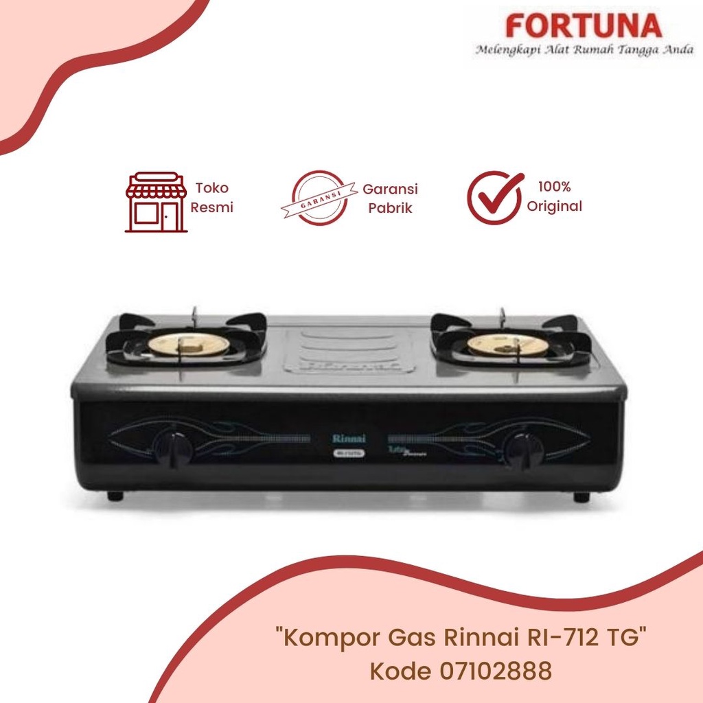 Kompor RI-712TG / Kompor Gas RInnai 712 TG