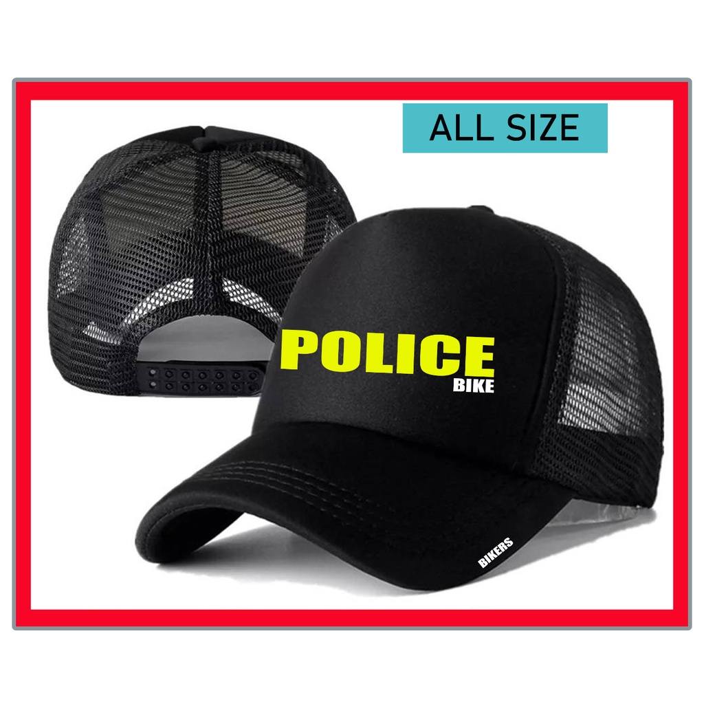 Snapback Topi trucker Jaring Police Bike Comunity