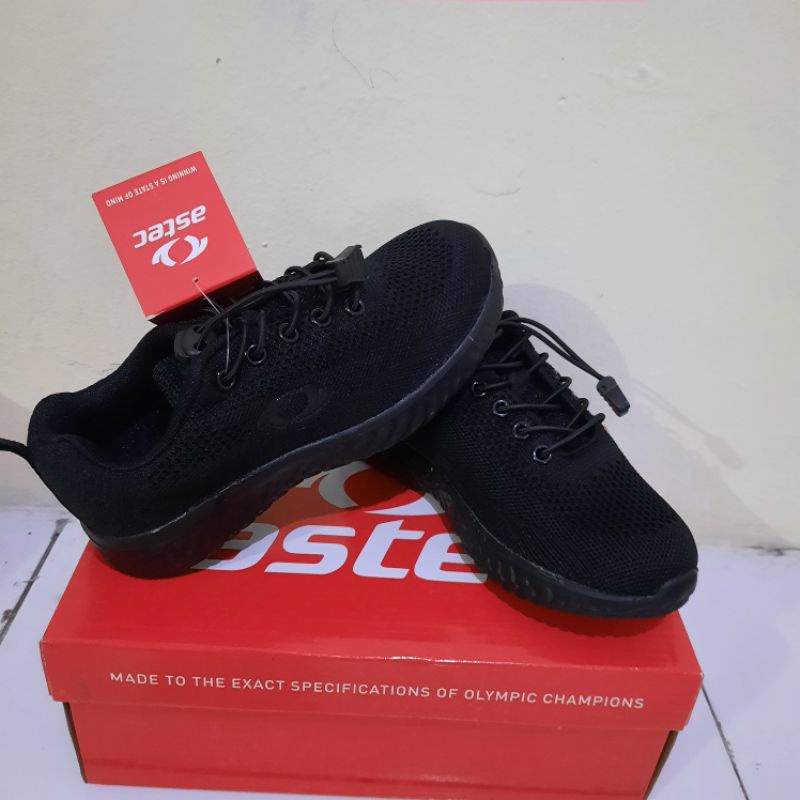 sepatu sekolah anak astec anca JR full black