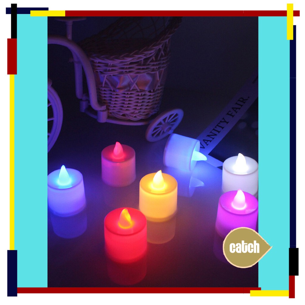 Lilin Mini LED Lampu  Elektrik Candle Light Dekorasi Warna  