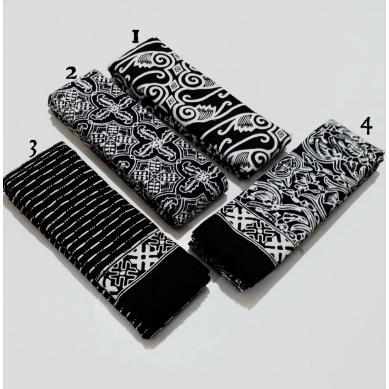 BATIK HITAM PUTIH PARANG CAP HANDMADE