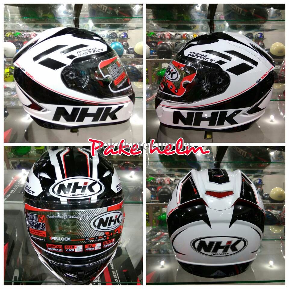 HELM NHK FULL FACE NHK GP1000 WHITE BLACK
