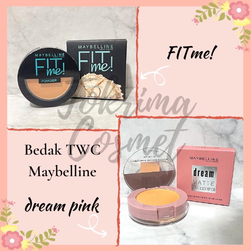 [ECER] Bedak FITME TWC / DREAM PINK Maybelline 2in1 (Basah+Kering)  / TOKRIMACOSMET