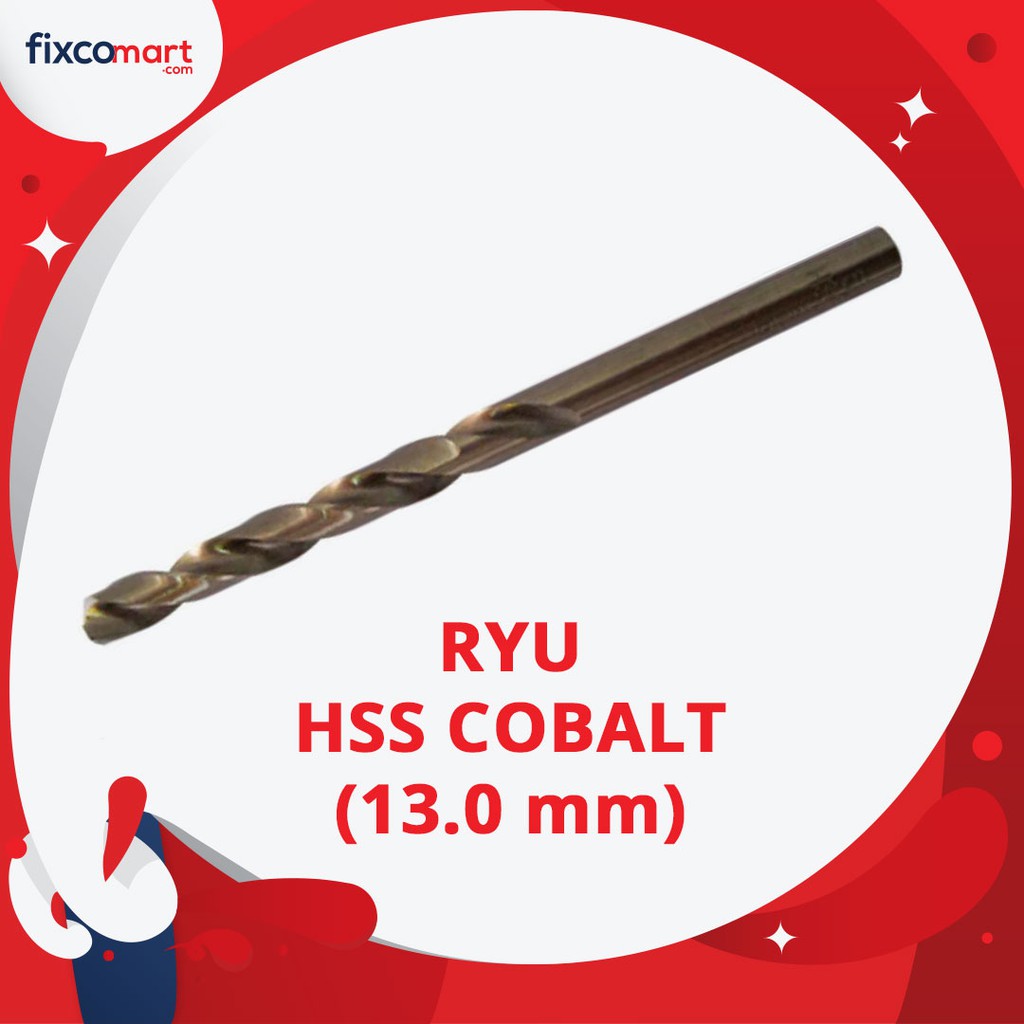 Ryu Hss Cobalt 13.0 Mm / Mata Bor Stainless