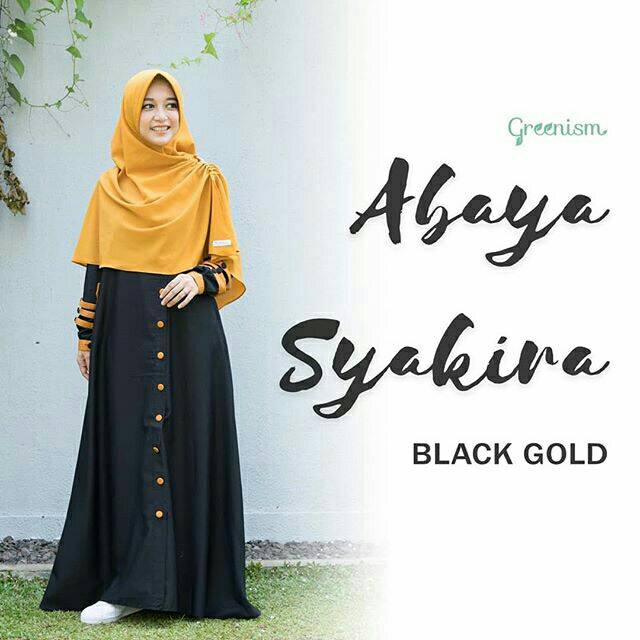 ABAYA SYAKIRA BLACK GOLD by GREENISM