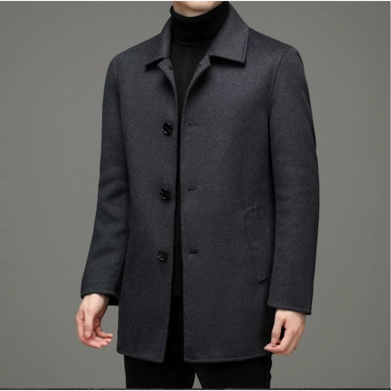 longcoat pria mantel musim dingin jaket panjang pria terbaru