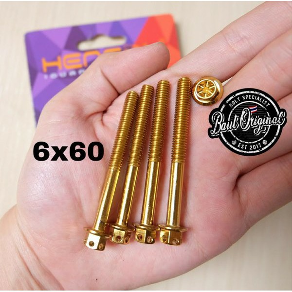 baut probolt 6x60 gold flower drat 10 panjang 6cm original heng thailand harga satuan ya