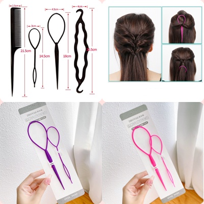 [ORGM] Alat Styling Aksesoris Rambut Alat Sanggul set 2 in 1 dan 4 in 1