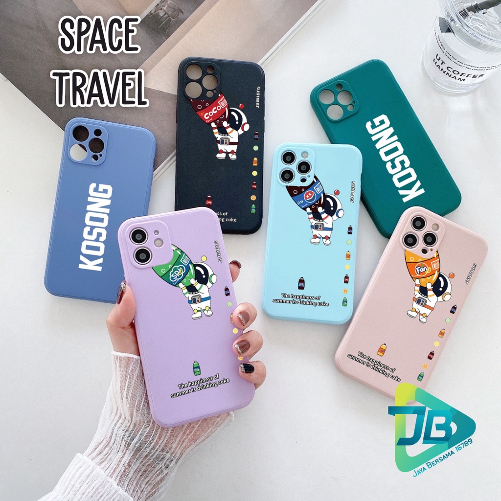 CASE CASING SOFTCASE SILIKON MACARON PELINDUNG KAMERA SPACE TRAVEL OPPO VIVO SAMSUNG XIAOMI REALME IPHONE ALL TYPE JB5347