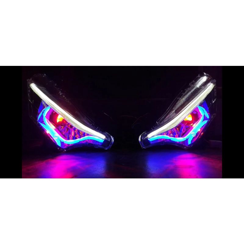 Custom lampu alis sein running drl 2 mode supra x 125 batman new tahun 2007-2013