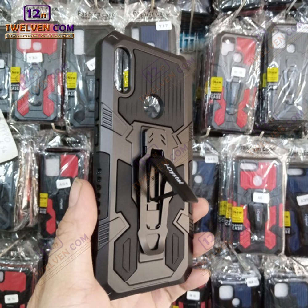 Case Shockproof Infinix Hot 9 Play Armor Hardcase Stand Clip