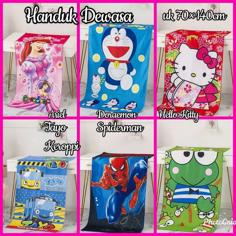 handuk karakter dewasa