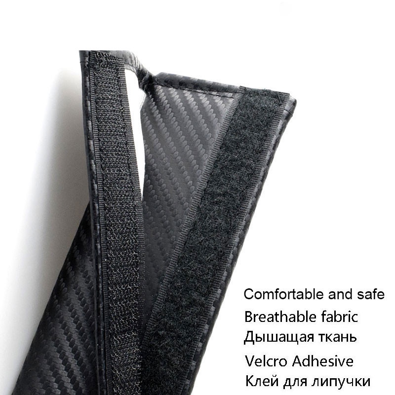 2pcs Cover Sabuk Pengaman Mobil Bahan Carbon Fiber Untuk Rocky Taruna Ayla Xenia Ceria Classy Taft Sigra