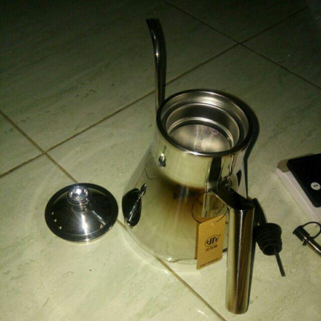 Diamond Kettle Gooseneck 1.2l Manual Brew Teko Seduh Teh Kopi Saringan V60 Leher Angsa Saringan