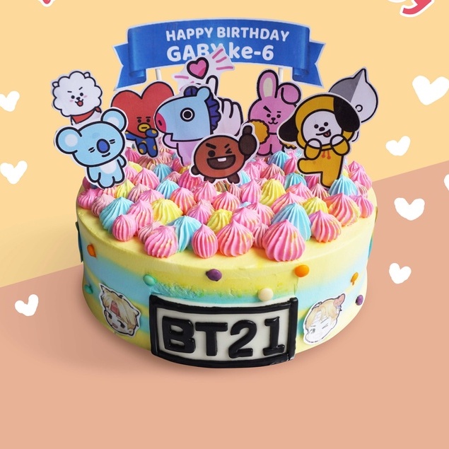 

Blackforest Toppers BT21/ roti ulang tahun karakter/custom roti ulang tahun