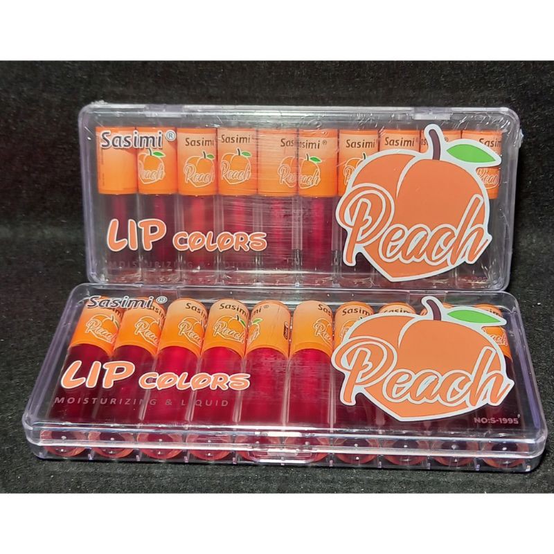 PROMO!!!{1PACK ISI 10PCS} LIP TINT SASIMI PEACH/ALOEVERA